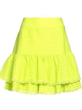 NWT Farm Rio Mini Ruffle Skirt Neon Green M